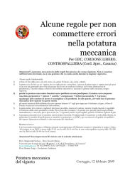 Alcune regole per non commettere errori nella potatura meccanica