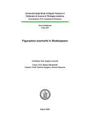 Figurazioni zoomorfe in Shakespeare - fedOA