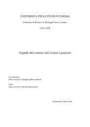 Aspetti del comico nel Corpus Lysiacum