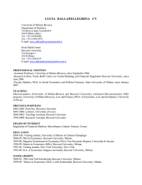 Lucia Dalla Pellegrina`s Cv