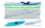 Distribuzione capi puliti e piegati