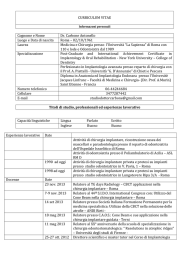 CURRICULUM VITAE Cognome e Nome Dr. Carbone Antonello