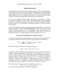 Basi di numerazione - Dipartimento di Matematica