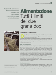 Alimentazione Tutti i limiti dei due grana dop