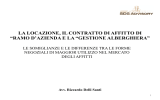 La Locazione Il Contratto Di Affitto Di Ramo D`Azienda