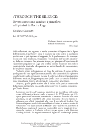 `Through the Silence`. Ovvero come sono cambiati i