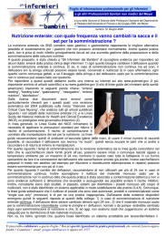 Nutrizione enterale: con quale frequenza vanno cambiati la sacca e