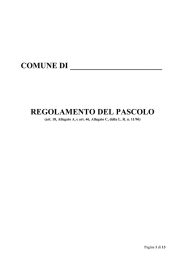 Regolamento pascolo - Regione Campania Assessorato Agricoltura