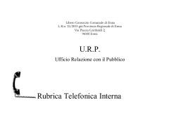 U.R.P. Rubrica Telefonica Interna