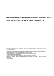 linee guida per la sicurezza da agenti biologici nelle sale autoptiche