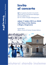 Invito al concerto aiutarsi stando insieme