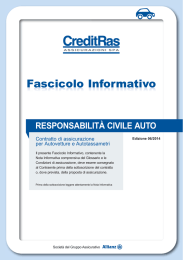 Fascicolo Informativo - CreditRas Assicurazioni