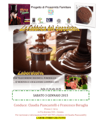Conduce: Claudia Piancastelli Claudia Piancastelli e Francesco