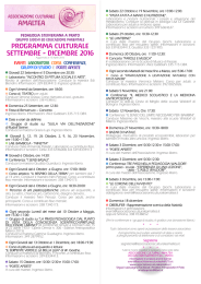 programma culturale 2016-2017 - Associazione Culturale Amaltea