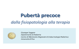 Pubertà: fase dello sviluppo che conduce alla maturazione dei