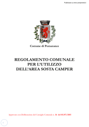 Regolamento utilizzo area sosta camper con date