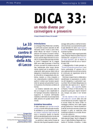 DICA 33: un modo diverso per coinvolgere e prevenire Le 33