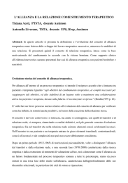 L`alleanza e la relazione come strumento terapeutico. aT