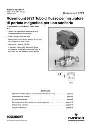 Rosemount 8721 Tubo di flusso per misuratore di portata magnetico