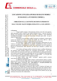 LOCAZIONE E PULIZIA-SPURGO DI BAGNI MOBILI ECOLOGICI A