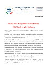 Grande esodo dalla pubblica amministrazione, l`UNSA lancia un