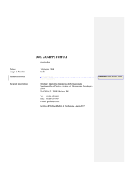 Dott. GIUSEPPE TOFFOLI - Centro di Riferimento Oncologico di