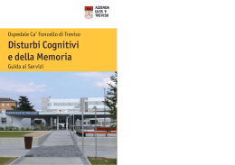 Disturbi Cognitivi e della Memoria