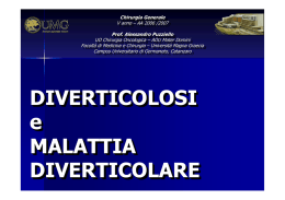 DIVERTICOLOSI e MALATTIA DIVERTICOLARE