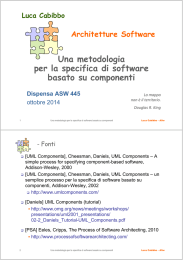 Una metodologia per la specifica di software basato su componenti