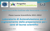 Diapositiva 1 - Piano Lauree Scientifiche