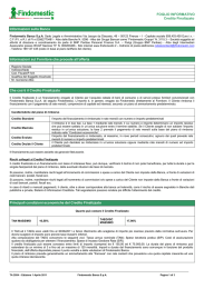 FOGLIO INFORMATIVO Credito Finalizzato Informazioni sulla Banca