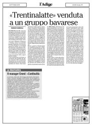 «Trentinalatte» venduta a un gruDDO bavarese