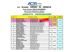 La Grande CRONO DI GENOVA