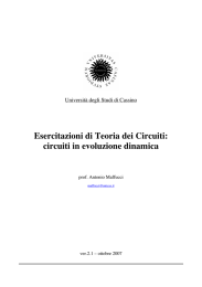 Esercizi circuiti dinamici - Università degli Studi di Cassino