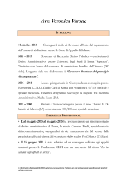 Avv. Veronica Varone - Dipartimento di Scienze Giuridiche