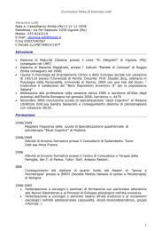 Curriculum Lolli Veronica - Comune di Savignano sul Panaro