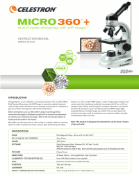 INSTRUCTION MANUAL Multi-Purpose Microscope with