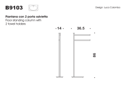 Piantana con 2 porta salvietta Floor standing column with 2 towel