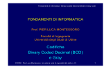 Codifiche Binary Coded Decimal (BCD) e Gray - diegm