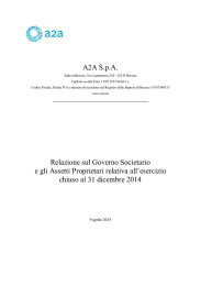 A2A S.p.A. Relazione sul Governo Societario e gli Assetti Proprietari