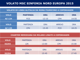 VOLATO MSC SINFONIA NORD EUROPA 2015