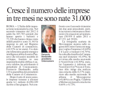 Cresce il numero delle imprese in tre mesi ne sono nate 31.000