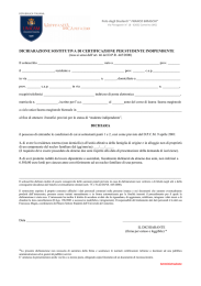 Autocertificazione studente indipendente