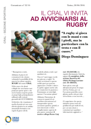 Avvicinarsi al Rugby - Cral Società Reale Mutua Di Assicurazioni