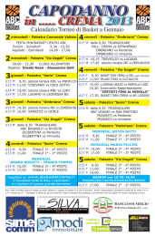 Calendario Torneo di Basket a Gennaio