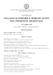 villaggi scomparsi e borghi nuovi nel piemonte medievale