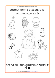 colora tutti i disegni che iniziano con la o scrivi sul tuo quaderno 5