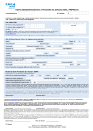 modulo di identificazione e attivazione del servizio mobile prepagato
