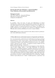 Servizi educativi per l`infanzia e contesti familiari