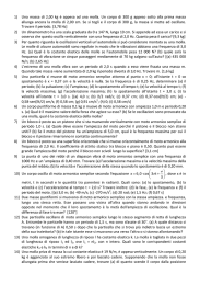 1) Una massa di 2,00 kg è appesa ad una molla. Un corpo di 300 g